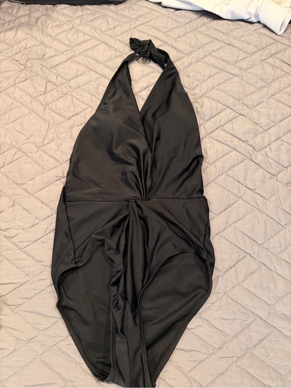 NWT Black Halter One-Piece Swimsuit